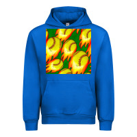 Cobalt softball fire ball seamless pattern Urban Hoodie - BundleAndBundleShop