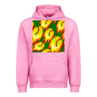 Fuchsia Pink softball fire ball seamless pattern Urban Hoodie - BundleAndBundleShop