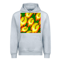 Heather Grey softball fire ball seamless pattern Urban Hoodie - BundleAndBundleShop