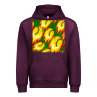 Mauve Wine softball fire ball seamless pattern Urban Hoodie - BundleAndBundleShop