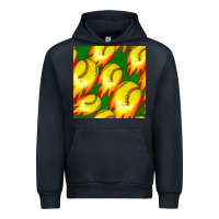 Navy softball fire ball seamless pattern Urban Hoodie - BundleAndBundleShop