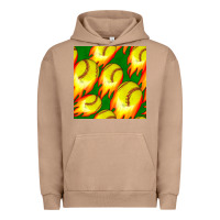 Pigment Burro softball fire ball seamless pattern Urban Hoodie - BundleAndBundleShop