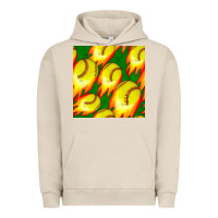 Pigment French Oak softball fire ball seamless pattern Urban Hoodie - BundleAndBundleShop