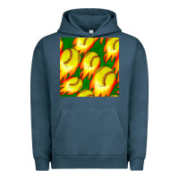Softball Fire Ball Seamless Pattern Urban Hoodie | Teevron