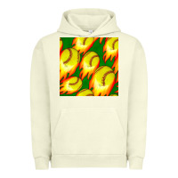 Pigment Pistachio softball fire ball seamless pattern Urban Hoodie - BundleAndBundleShop