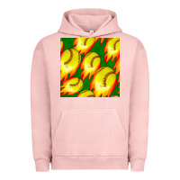 Pigment Salmon softball fire ball seamless pattern Urban Hoodie - BundleAndBundleShop