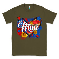 Army Green American mini heart Classic Tee - Neo Western