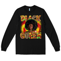 Black Black queen juneteenth Long Sleeve Tee - Zillion Design Studio