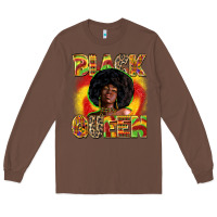 Chestnut Black queen juneteenth Long Sleeve Tee - Zillion Design Studio