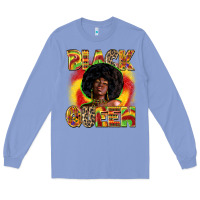 Colony Blue Black queen juneteenth Long Sleeve Tee - Zillion Design Studio