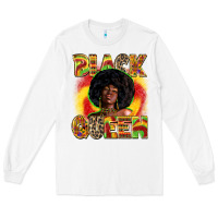 White Black queen juneteenth Long Sleeve Tee - Zillion Design Studio