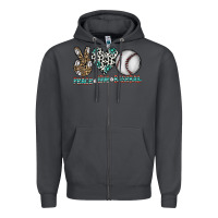 Smoke peace love baseball Zipper Hoodie - CowhideDigitalArt