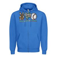 True Royal peace love baseball Zipper Hoodie - CowhideDigitalArt