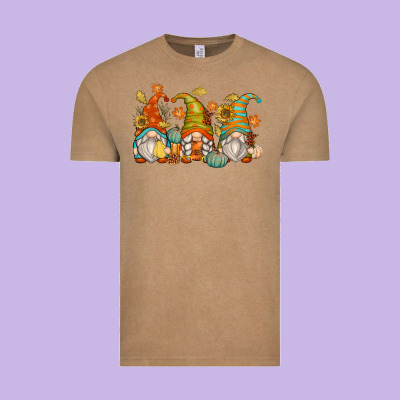 Fall Gnomes Vintage Tee Designed By Zillion Design Studio