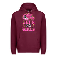 Burgundy lets go girls Premium Hoodie - NancyCooperArtShop