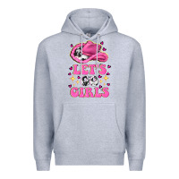 Heather Grey lets go girls Premium Hoodie - NancyCooperArtShop