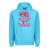 Ocean Blue lets go girls Premium Hoodie - NancyCooperArtShop