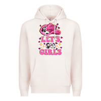 Pale Pink lets go girls Premium Hoodie - NancyCooperArtShop