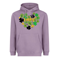 Lavender lucky heart shaped clover Heavyweight Hoodie - AdoDesignShop