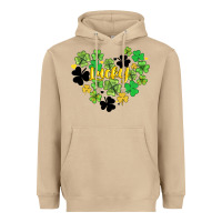 Mushroom lucky heart shaped clover Heavyweight Hoodie - AdoDesignShop