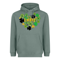 Sage lucky heart shaped clover Heavyweight Hoodie - AdoDesignShop