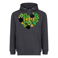 Smoke lucky heart shaped clover Heavyweight Hoodie - AdoDesignShop