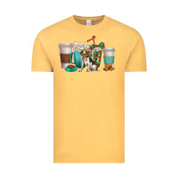 Vintage Mustard beagle dog coffee cups Vintage Tee - texasbilliewilder