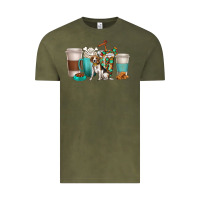 Vintage Olive beagle dog coffee cups Vintage Tee - texasbilliewilder