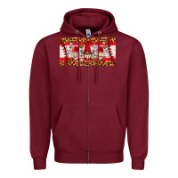 Burgundy baseball gnome license plate Zipper Hoodie - HRA Design Shop