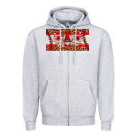 Heather Grey baseball gnome license plate Zipper Hoodie - HRA Design Shop