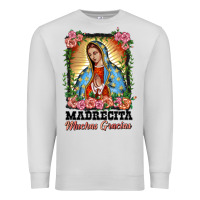 Dove Grey madrecita muchas gracias lady of Guadalupe Premium Sweatshirt - BarkalooDesign