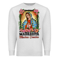 Oatmeal Heather madrecita muchas gracias lady of Guadalupe Premium Sweatshirt - BarkalooDesign