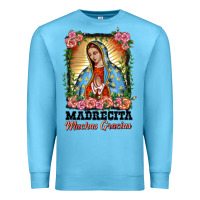 Ocean Blue madrecita muchas gracias lady of Guadalupe Premium Sweatshirt - BarkalooDesign