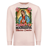 Pale Pink madrecita muchas gracias lady of Guadalupe Premium Sweatshirt - BarkalooDesign