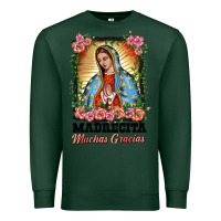 Sports Green madrecita muchas gracias lady of Guadalupe Premium Sweatshirt - BarkalooDesign