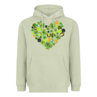 Matcha heart shaped clover Heavyweight Hoodie - AdoDesignShop
