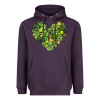 Plum heart shaped clover Heavyweight Hoodie - AdoDesignShop