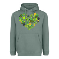 Sage heart shaped clover Heavyweight Hoodie - AdoDesignShop