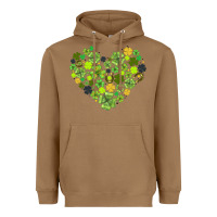 Toasted Coconut heart shaped clover Heavyweight Hoodie - AdoDesignShop