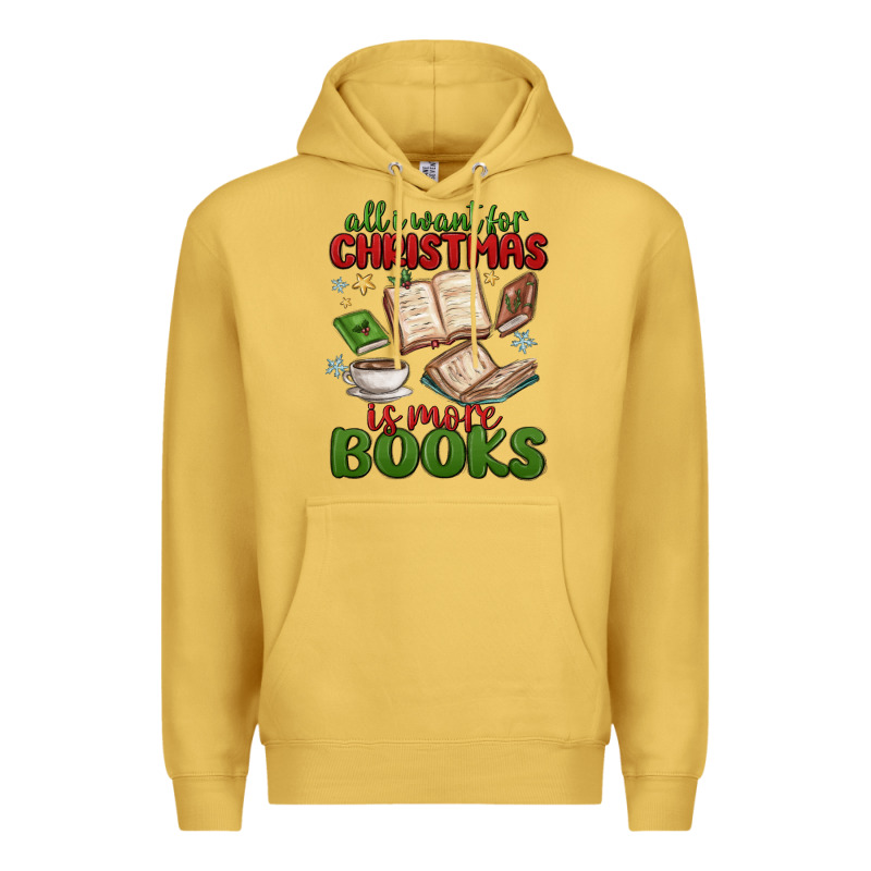 All I Want For Christmas Is More Books Premium Hoodie by MaliasSmallBusiness | Teevron