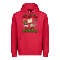 Cardinal all i want for christmas is more books Premium Hoodie - MaliasSmallBusiness