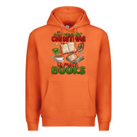 Carrot all i want for christmas is more books Premium Hoodie - MaliasSmallBusiness