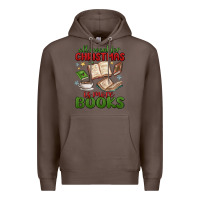 Coffee all i want for christmas is more books Premium Hoodie - MaliasSmallBusiness
