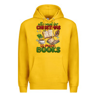 Lemon all i want for christmas is more books Premium Hoodie - MaliasSmallBusiness