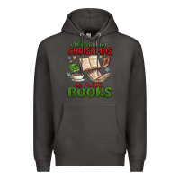 Smoke all i want for christmas is more books Premium Hoodie - MaliasSmallBusiness