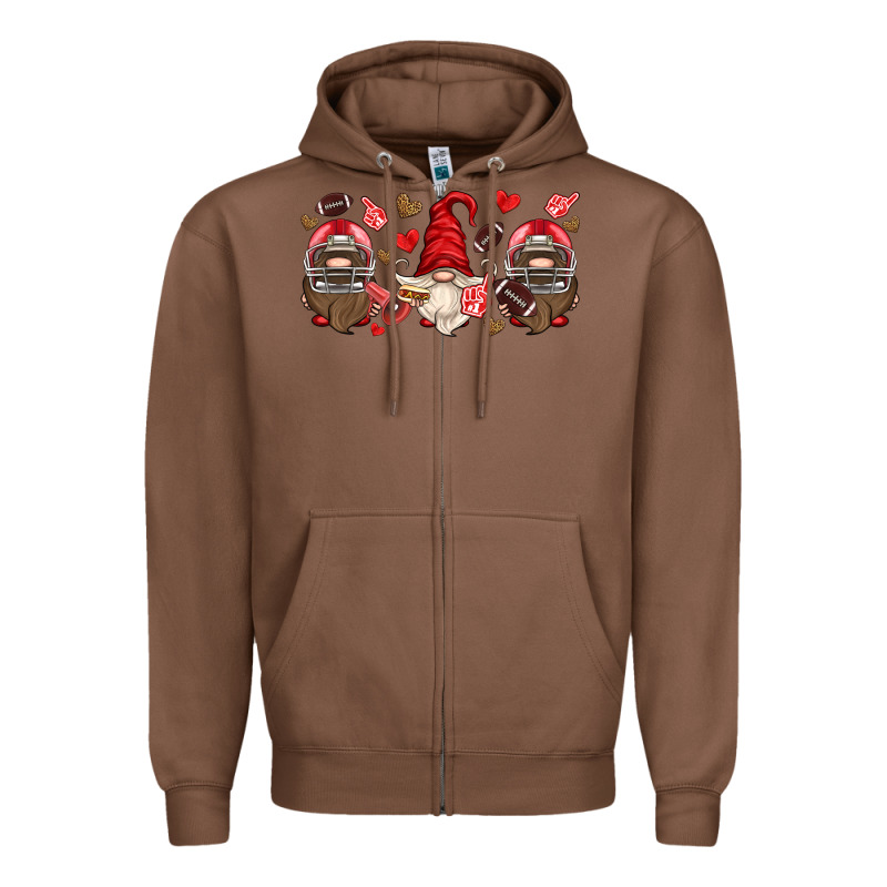 American Football Gnome Zipper Hoodie by HRA Design Shop | Teevron