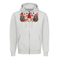 Dove Grey american football gnome Zipper Hoodie - HRA Design Shop