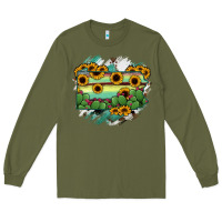 Army Green Pennsylvania State Map Long Sleeve Tee - RanaPortraitStore