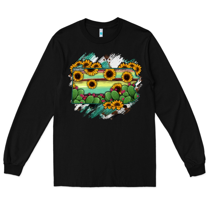 Pennsylvania State Map Long Sleeve Tee by RanaPortraitStore | Teevron
