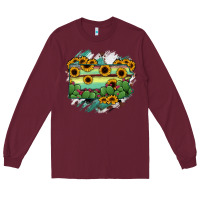 Burgundy Pennsylvania State Map Long Sleeve Tee - RanaPortraitStore